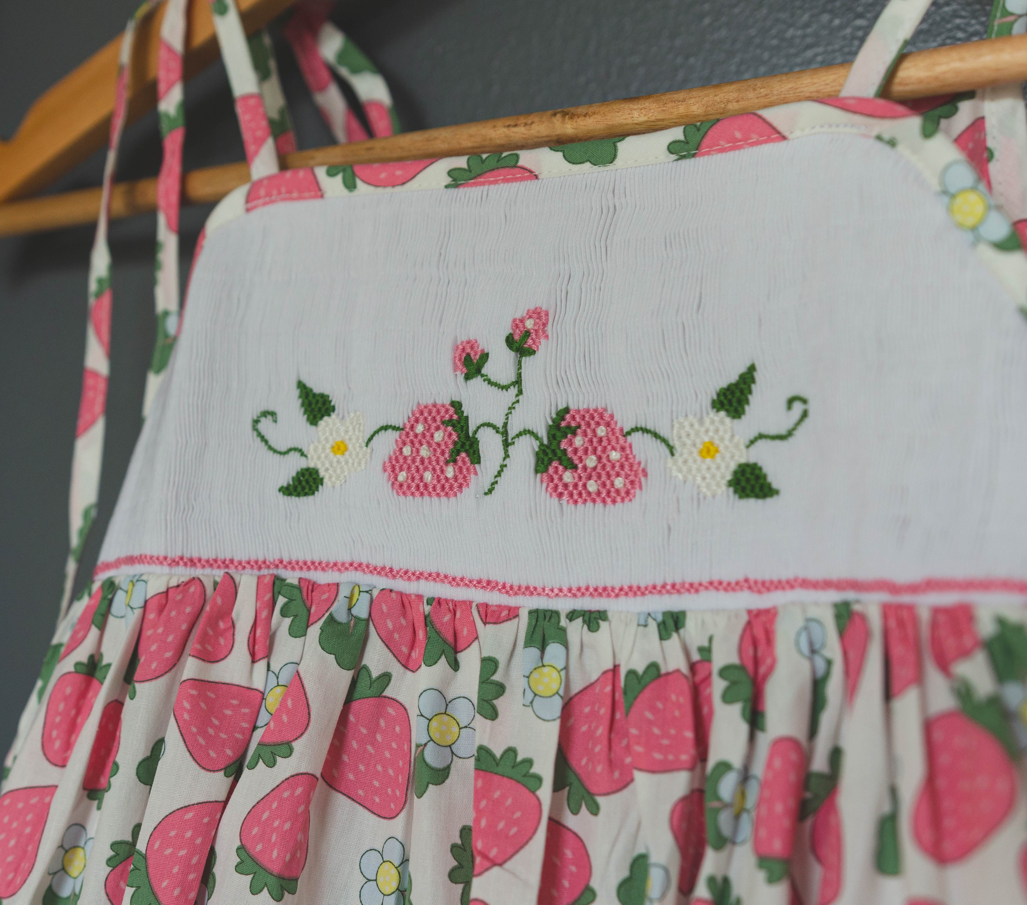 Summer Berry Smocked Dress