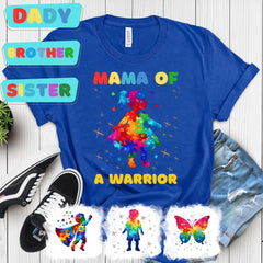 Autism Awareness - Autism Awareness Shirt - Mama of A Warrior, Daddy, Brother, Sister, Autism Family Shirt, Autism Support Shirt 10004 - Personalized T-Shirt, Hoodie, Sweatshirt