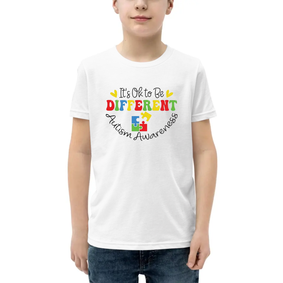 Autism Awareness - Autism Awareness Shirt - It's OK to Be Different, Autism Support Shirt 10009 - Personalized Youth, Kid T-Shirt