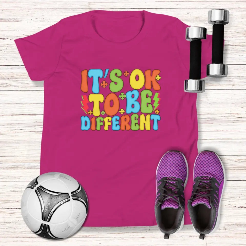 Autism Awareness - Autism Awareness Shirt - It's OK to Be Different, Autism Support Shirt 10009 - Personalized Youth, Kid T-Shirt