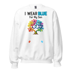 Autism Awareness - Autism Awareness Shirt - I Wear Blue, For My Son, For My Daughter, Autism Family Shirt, Autism Support Shirt 10006 - Personalized Sweatshirt