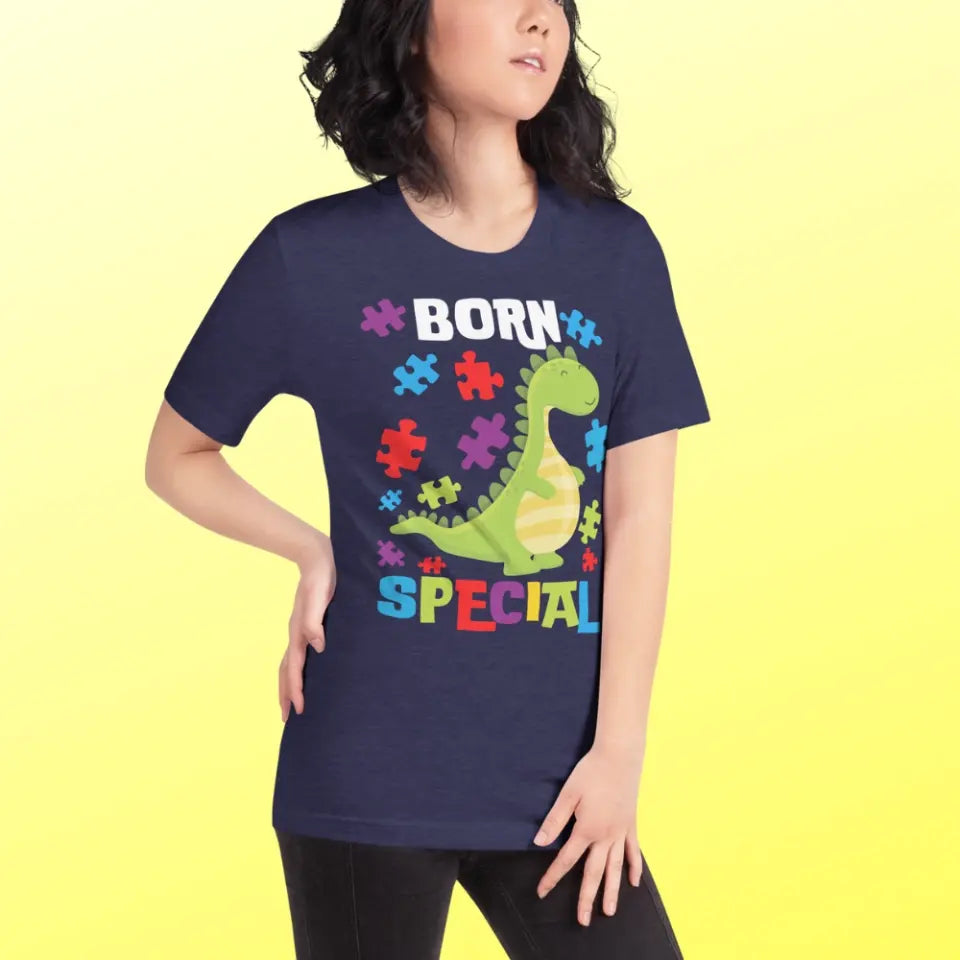 Autism Awareness - Autism Awareness Shirt - Born Special, Autism Dinosaur Shirt, Autism Support Shirt 10002 - Personalized T-Shirt