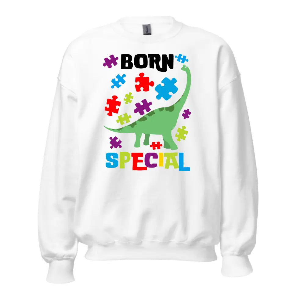 Autism Awareness - Autism Awareness Shirt - Born Special, Autism Dinosaur Shirt, Autism Support Shirt 10002 - Personalized Sweatshirt