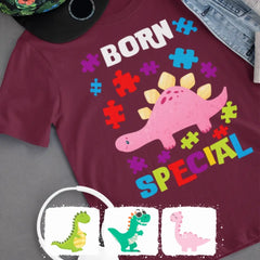 Autism Awareness - Autism Awareness Shirt - Born Special, Autism Dinosaur Shirt, Autism Support Shirt 10002 - Personalized Youth, Kid T-Shirt