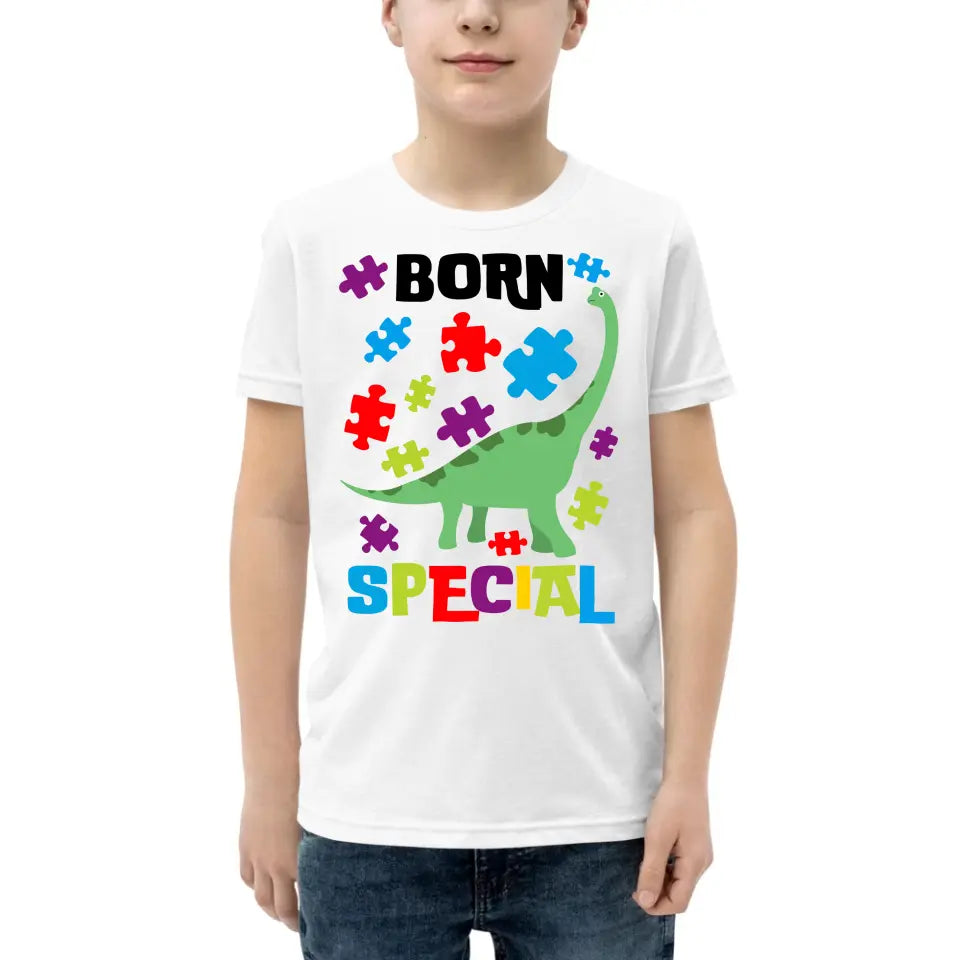 Autism Awareness - Autism Awareness Shirt - Born Special, Autism Dinosaur Shirt, Autism Support Shirt 10002 - Personalized Youth, Kid T-Shirt