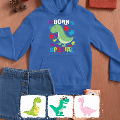 Autism Awareness - Autism Awareness Shirt - Born Special, Autism Dinosaur Shirt, Autism Support Shirt 10002 - Personalized Youth, Kid Hoodie