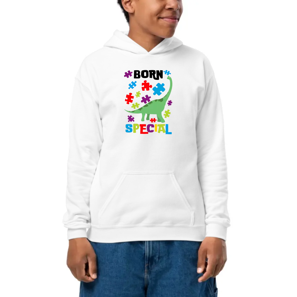 Autism Awareness - Autism Awareness Shirt - Born Special, Autism Dinosaur Shirt, Autism Support Shirt 10002 - Personalized Youth, Kid Hoodie