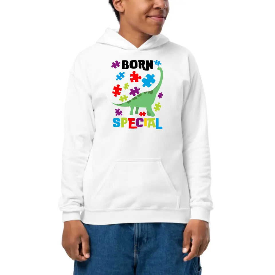 Autism Awareness - Autism Awareness Shirt - Born Special, Autism Dinosaur Shirt, Autism Support Shirt 10002 - Personalized Youth, Kid Hoodie