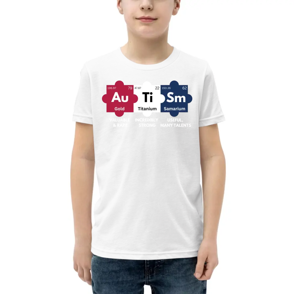 Autism Awareness - Autism Awareness Shirt - Minimalist - Autism - Gold Titanium Samarium, Autism Support Shirt 10010 - Personalized Youth, Kid T-Shirt