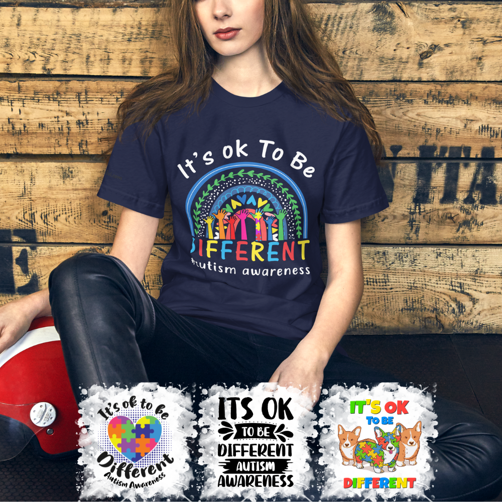 Autism Awareness - Autism Awareness Shirt - It's OK to Be Different, Autism Family Shirt, Autism Support Shirt 10009 - Personalized T-Shirt