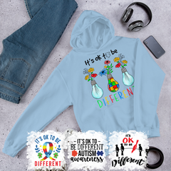 Autism Awareness - Autism Awareness Shirt - It's OK to Be Different, Autism Family Shirt, Autism Support Shirt 10009 - Personalized Hoodie