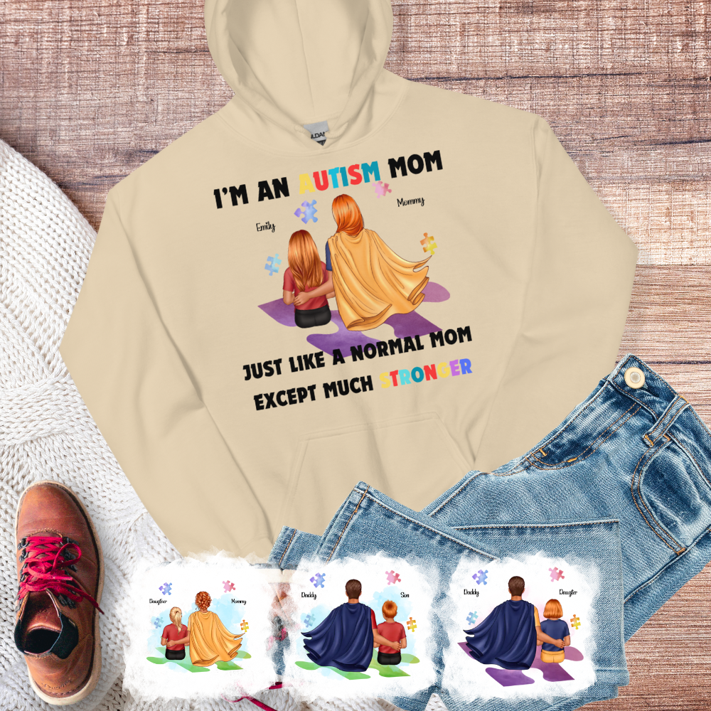 Autism Awareness - Autism Awareness Shirt - Supper Mom, Super Dad, Autism Family Shirt, Autism Support Shirt 10005 - Personalized Hoodie